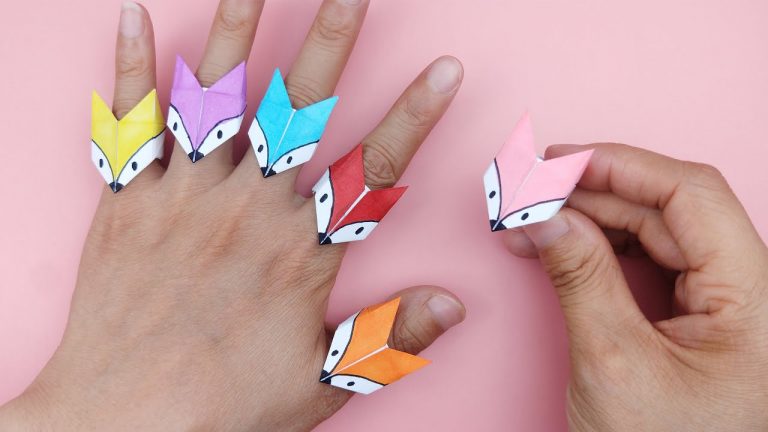 教你折可爱的狐狸戒指，女生都喜欢，手工DIY折纸教学